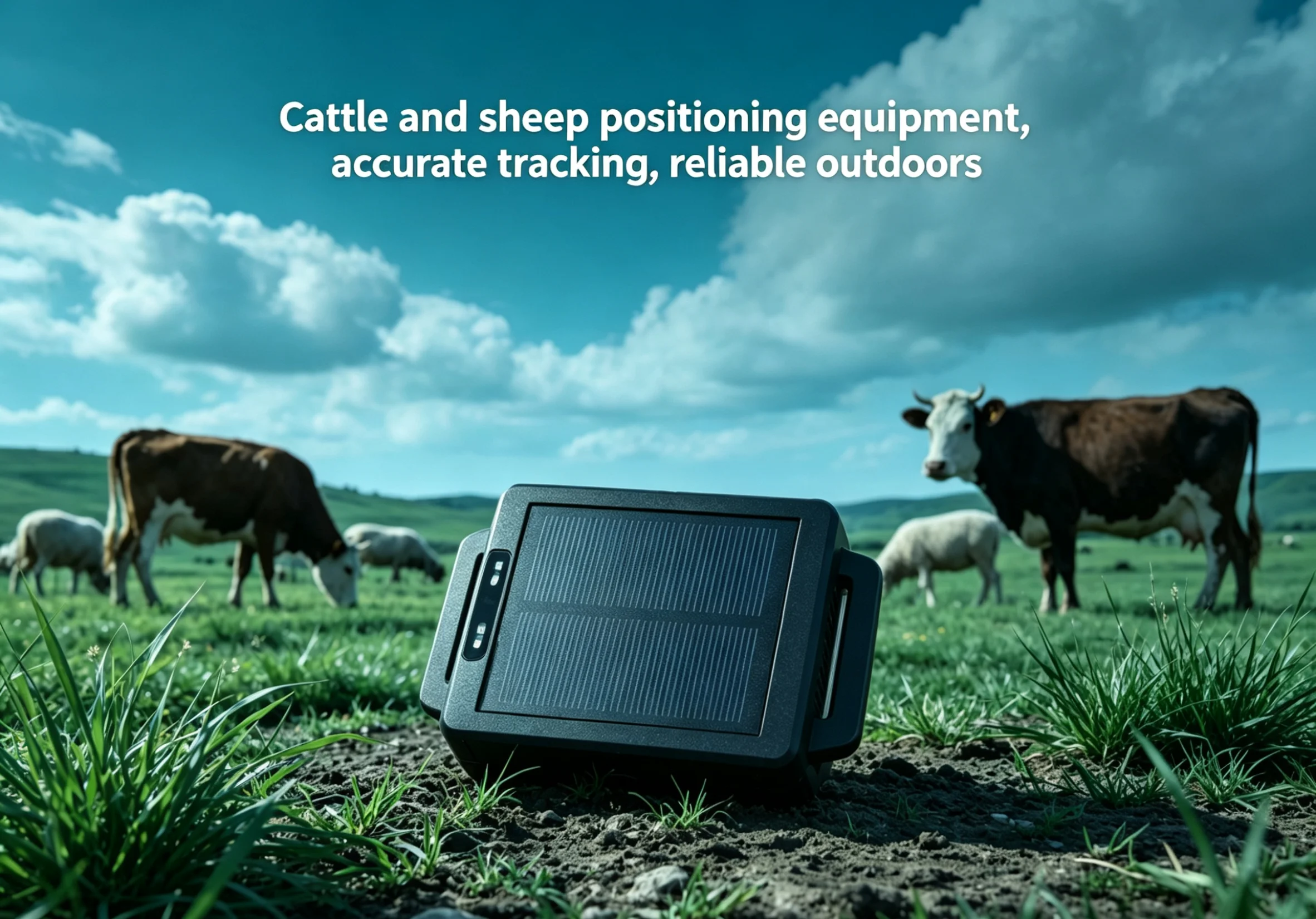 Animal Gps Tracker 4G Solar - 大型動物用GPSトラッカー、馬、牛、畜牛用ロケーター、ソーラーパネル搭載、大型動物追跡、インテリジェントGPSトラッカー、スマートファーム、4G遠隔監視アプリ