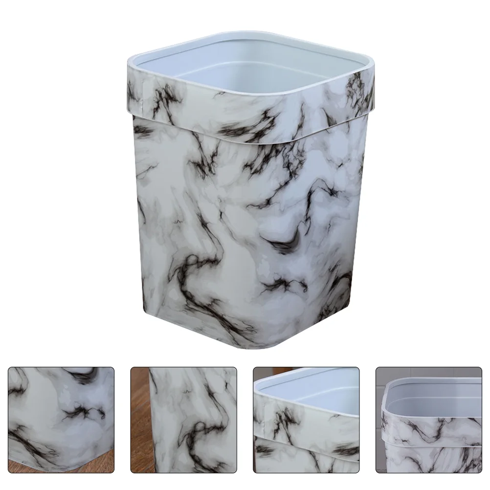 

Granite Trash Can Small Containers Marble Garbage Bin Food Waste Bucket Recycling Cans Outdoor Uncovered Office