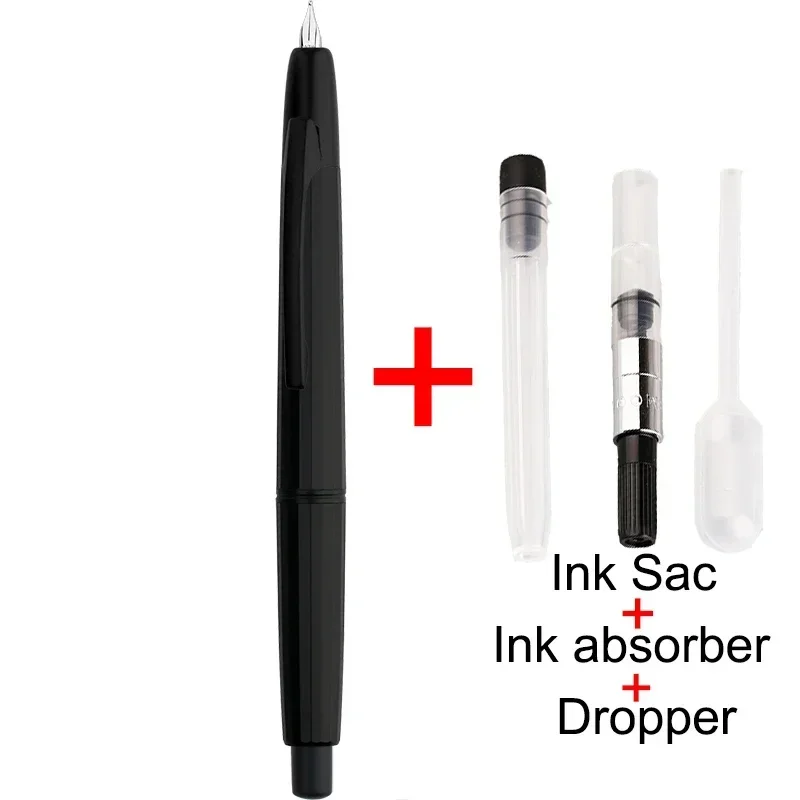 MAJOHN A2 Smooth Capless  Fountain Pen Retractable EF Nib Resin Ink Pen Converter For Office School Supplies Writing Ink Pens