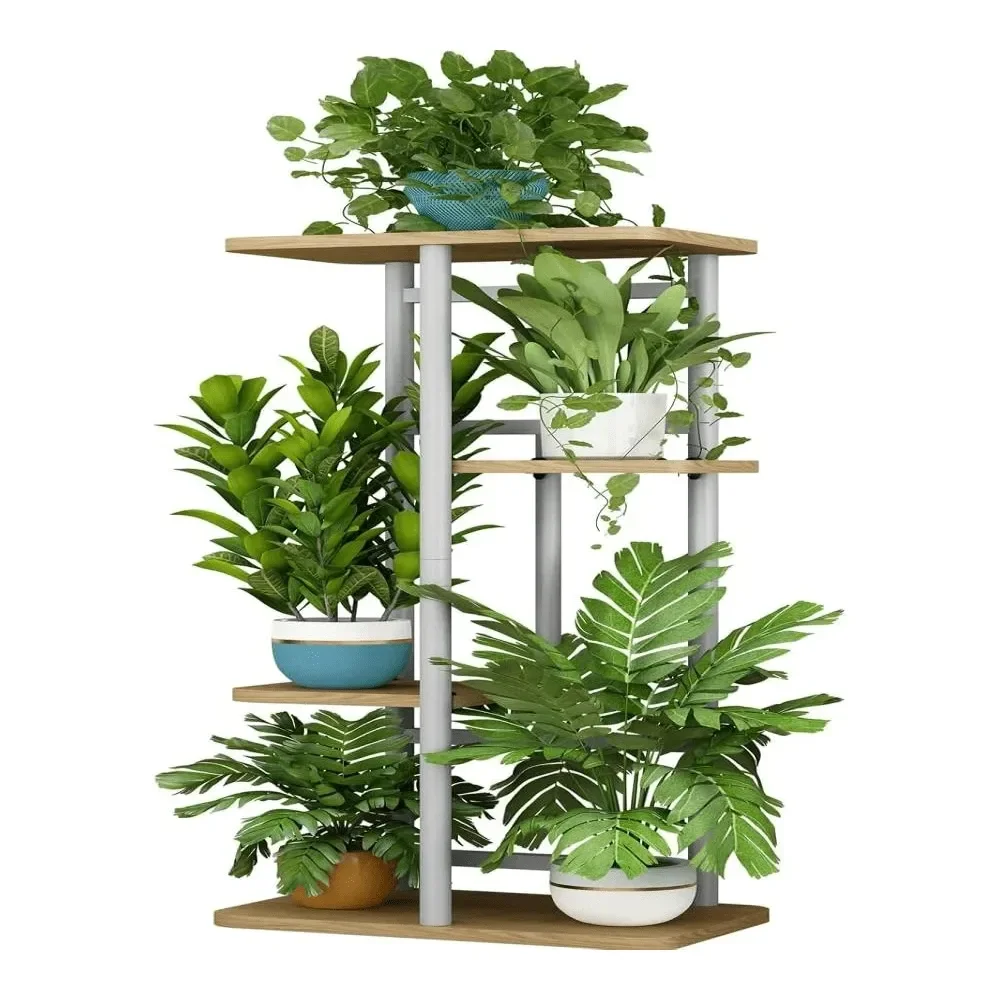 

Plant Stand Indoor 4 Tier 5 Potted Multiple Plant Shelf Stands For Garden Corner Balcony Living Room Black