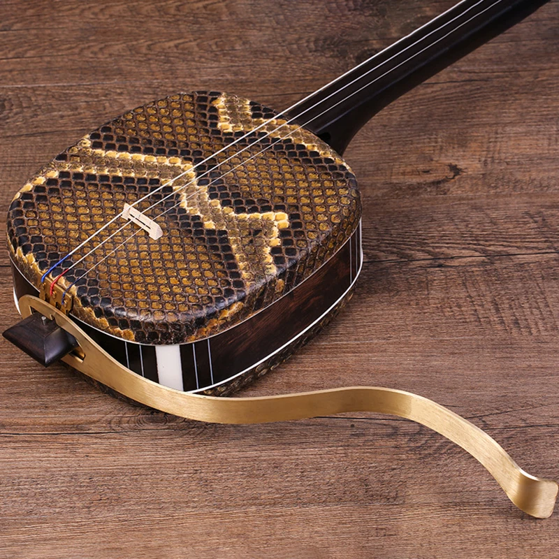 

Chinese Sanxian Stand Brass Traditional Sanxian Bracket Portable Universal Holder Support Stringed Instrument Accessories