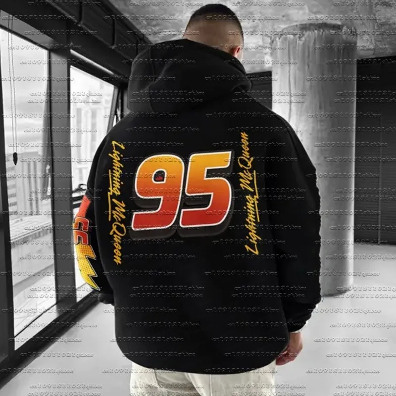 

25/26 новейшая теплая спортивная рубашка с капюшоном с героями мультфильмов Disney Elements Car Story, мужской и женский быстросохнущий топ с принтом