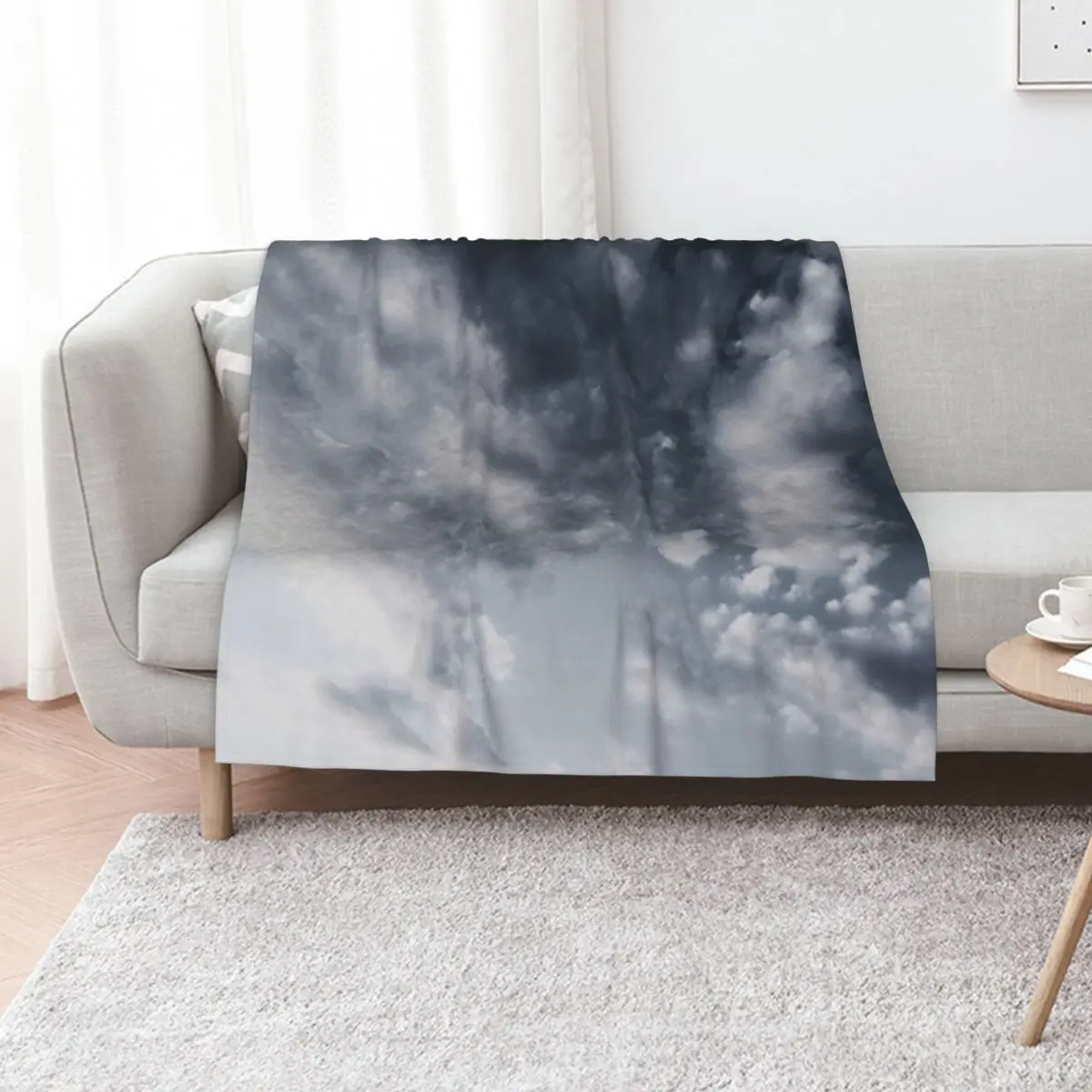 Beautiful dramatic dark blue-grey clouds sky Throw Blanket Plush Designers Tourist Summer Extra Large Throw Heavy Blankets