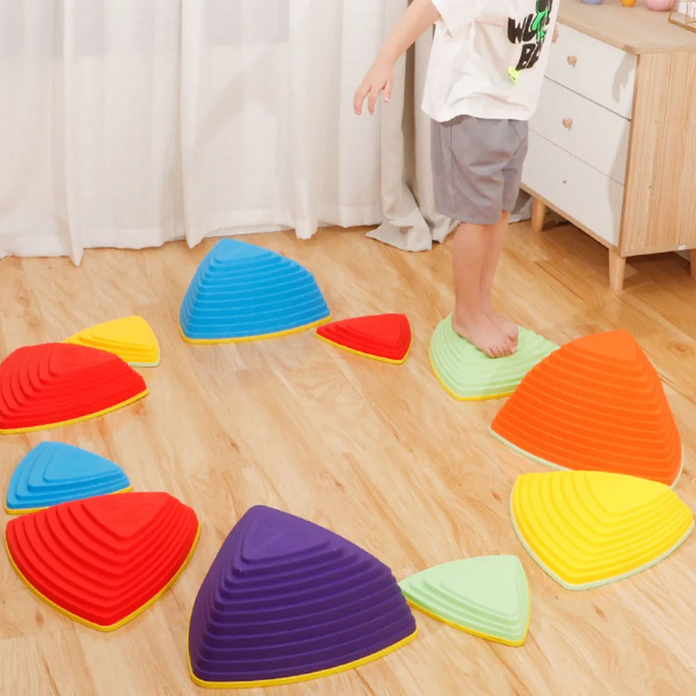 6 Pcs A Set Body Sensory Training Equipment Balance Cross Stone for Kids Exercise