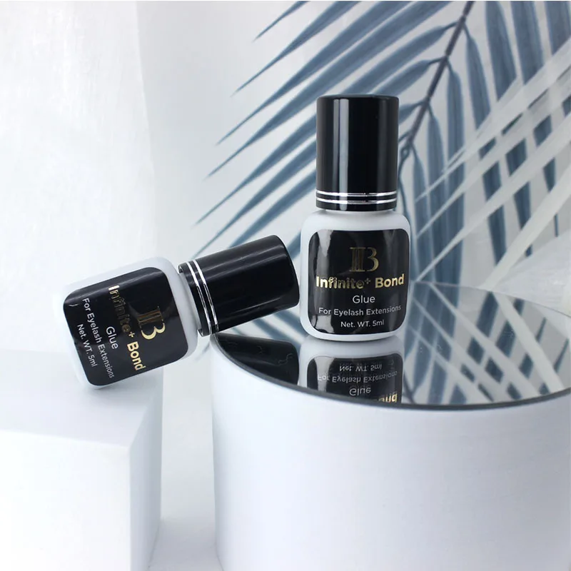 1 bottiglia IB IBeauty Colla infinita + legante per estensioni delle ciglia Colla nera Asciugatura rapida Negozio di bellezza Corea Forniture originali da 5 ml