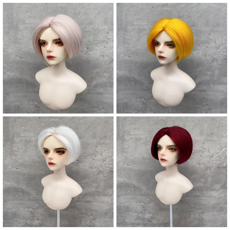 New 60/45/30cm Doll's Wig 1/3 1/4 1/6 Bjd Doll Dress Up Accessories Female/ Male Doll Fashion Short Wig