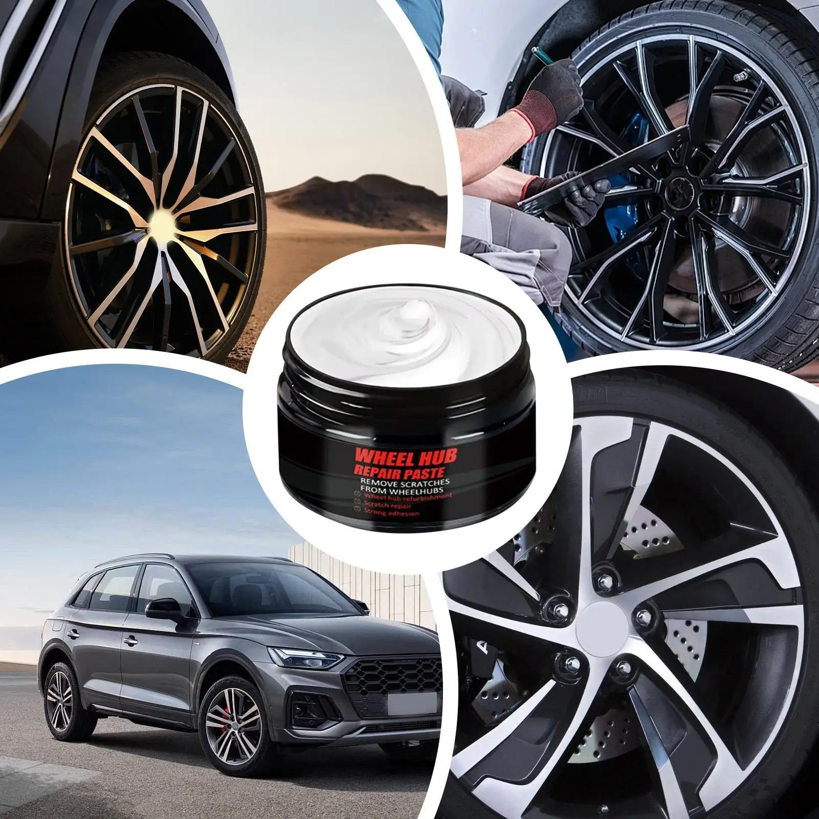 

Крем для восстановления царапин на колесах с губкой, 50 г, крем для удаления вихревых колес для грузовых автомобилей, автодетализаторов, мотоциклов, морских пехотинцев