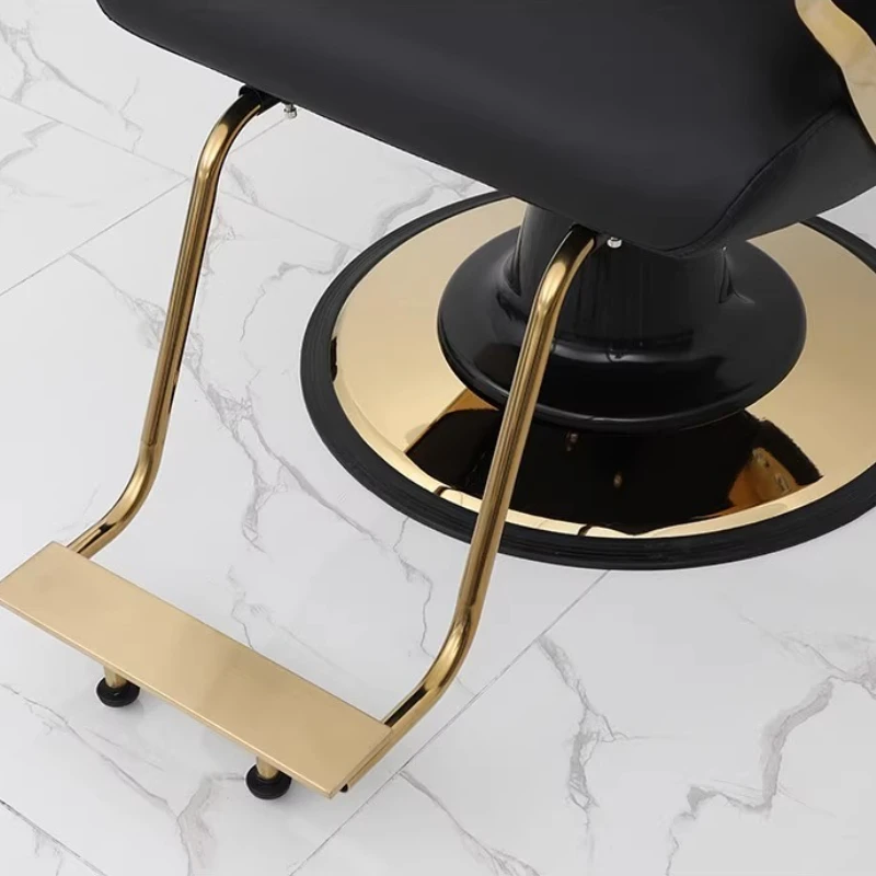 كراسي حلاقة بتصميم جلد البولي يوريثان، كرسي حلاق مساعد فاخر وخفيف الوزن، أثاث صالون الرموش Cadeira XYBC #4