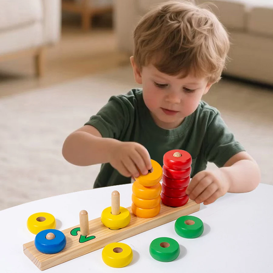 

Детская развивающая математическая игрушка: развивающая мелкую моторику, обучающая математике доска для сортировки по цвету, кольца-головоломки, подарок для творчества