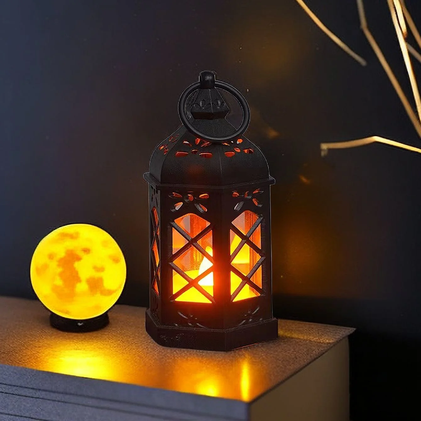 Vintage LED Candle Lantern Flameless Flickering Outdoor Indoor Hanging Decor for Garden Party Festival Atmosphere Lighting