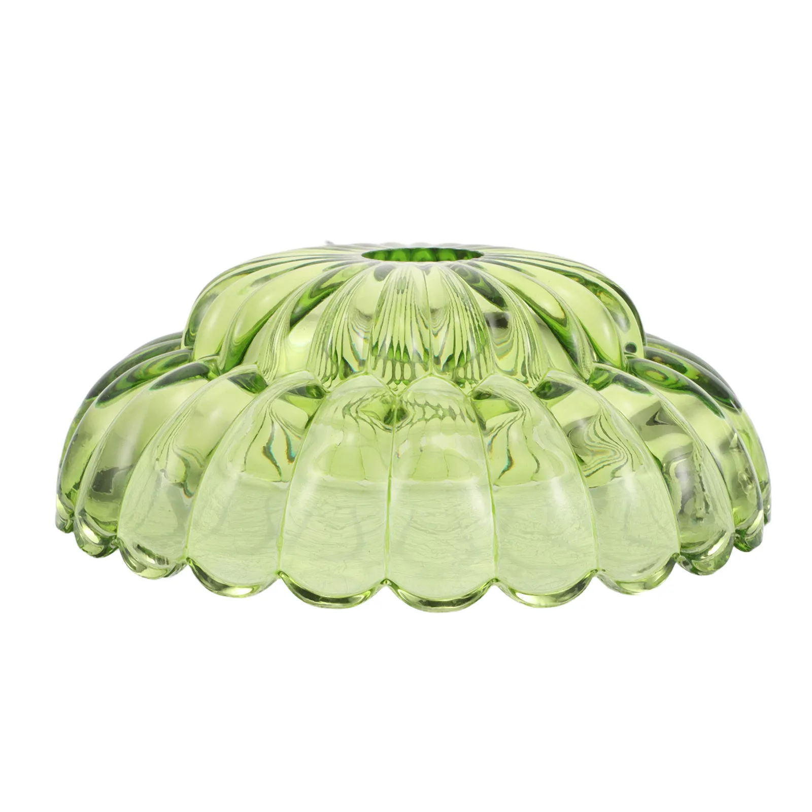 Green Vintage Glass Lampshade Replacement Retro Pendant Desk Lamp Shade Small Pumpkin Turtle Shell Pattern for Bedroom Living