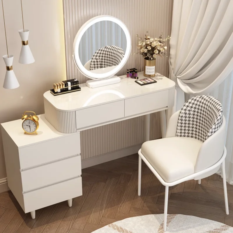 

Multifunction White Dressing Table Wood Bedroom Vanity Bedroom Cabinet Computer Table Organizer Meuble Coiffeuse Room Decor