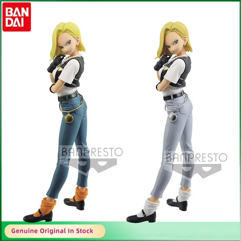 Bandai Original Dragon Ball Z Glitter＆Glamours Android 18 Ⅲ Anime Action Figures Model Hobbies Collectible Gift