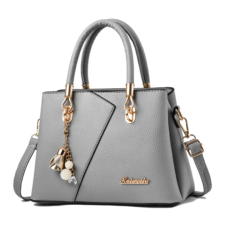 2023 Autumn/Winter New Fashion Middle aged Handbag Large Capacity Litchi Pattern One Shoulder Crossbody Bag
