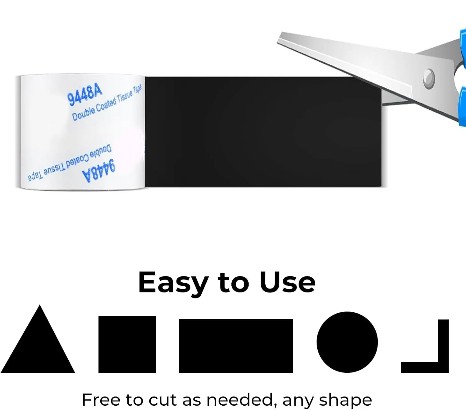 0.6in Thickness Adhesive  Silicone Strips, Non Slip Adhesive  Silicone Feet for Any Furniture and Appliances 2.8x40inch