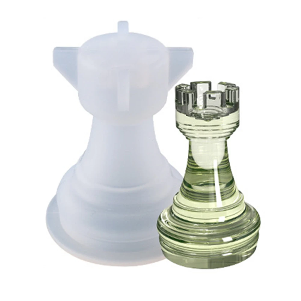 International Chess Epoxy Resin Mold Clear Chess Pieces Making Mould Non-toxic DIY Crafts Jewelry Home Decorations