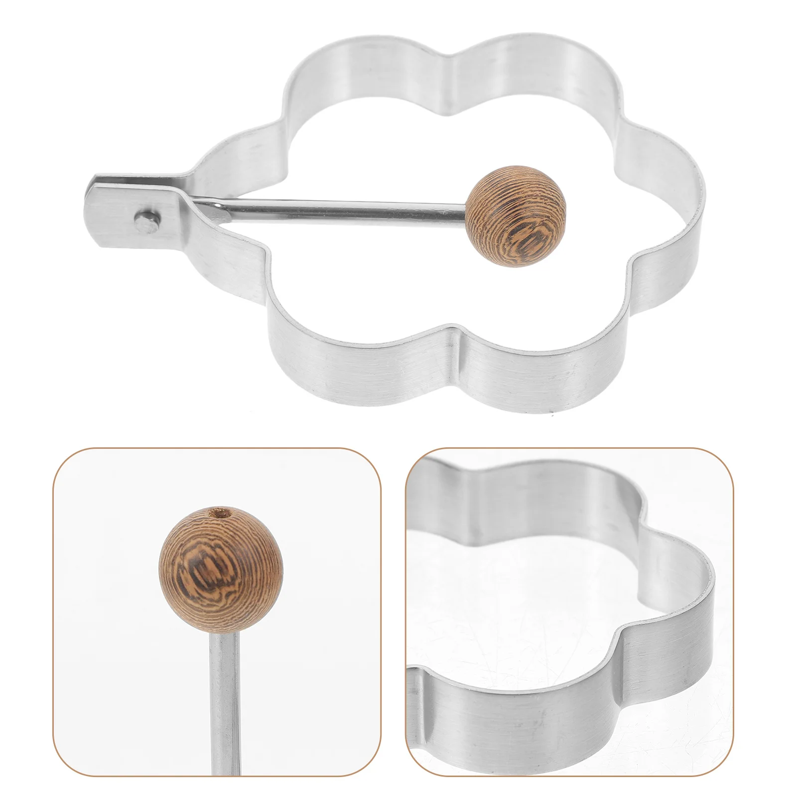 

1pc Stainless Steel Egg Ring Flower Shape Nonstick Frying Mold For Breakfast Omelette Kitchen Cooking Rings Reusable Egg Rings