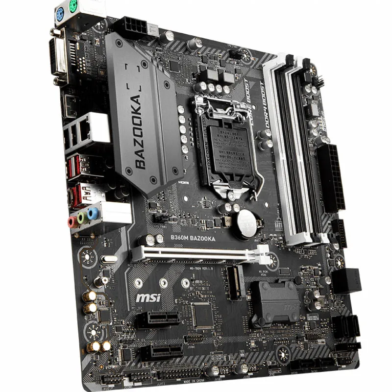 Imagem -03 - Placa-mãe Usada Msi Bazuca B360m Lga 1151 Intel Core i7 i5 i3 Pentium Celeron 64gb Ddr4 2666 2400 2133mhz
