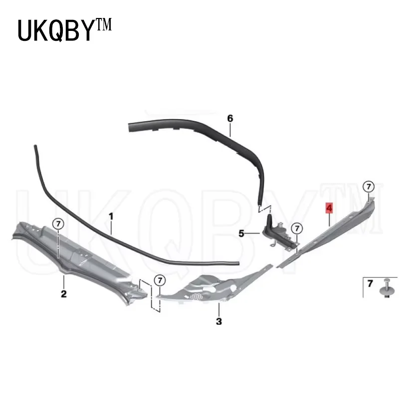 Sealing strip side wall left 3system G20 G21 G28 51767419385 51767419386