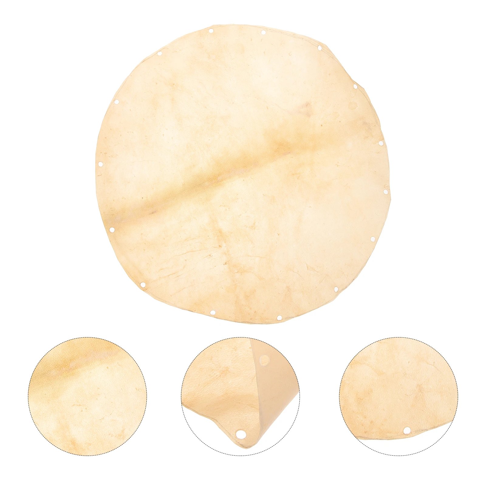

Hand Drum Skin Sheepskin Tambourine Cover Replacement Kids Paddle Drums African
