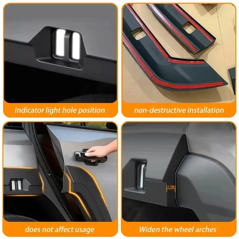 

High Quality 4PCS/Set Car Arch Mud Guard Flap Wheel Eyebrow For Model Auto Parts