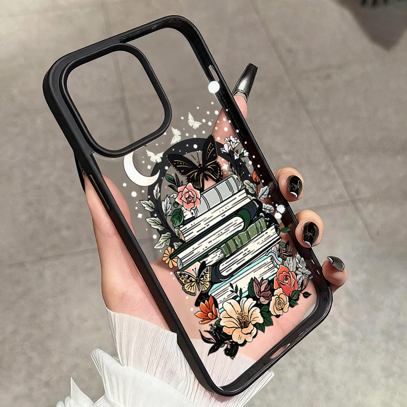 Flower Books Pattern Magnetic Phone Case For Samsung Galaxy A17 A37 A57 A56 A55 A26 A36 S26 Ultra S25 Plus S24 FE S23 Cover