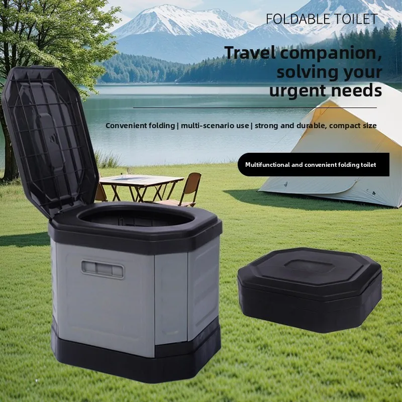 

Многофункциональный портативный складной туалет для автомобиля, уличный туалет с функцией дезодорации, аварийный туалет