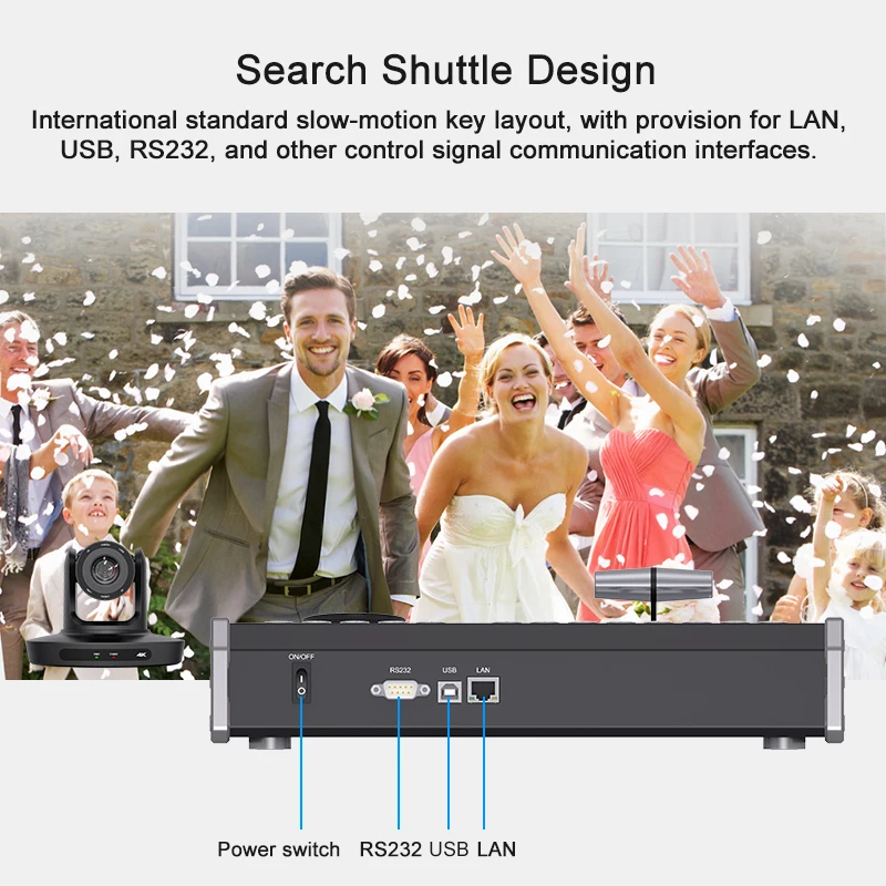 JJTS Precision-machined Aluminum Alloy Enclosure Video VMix Replay Control Panel Switcher For Slow Motion Playback