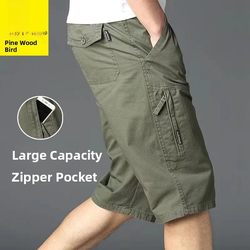 

Loose Fit Cotton Dad orts Summer Men's Seven-Foot Pants Casual Workwear TUCANO Busin Casual Straight Leg Mid-High Waist