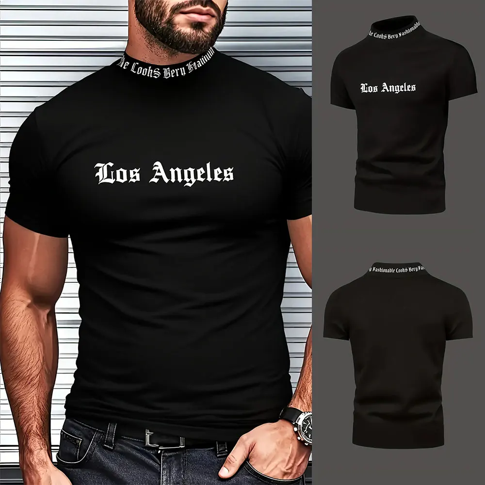 

1/2/3 Piece Turtleneck Compression Tshirt Men Fitness Gym Sport Running T-Shirt Tops Tee Quick Dry Short Sleeve T-Shirt For Men