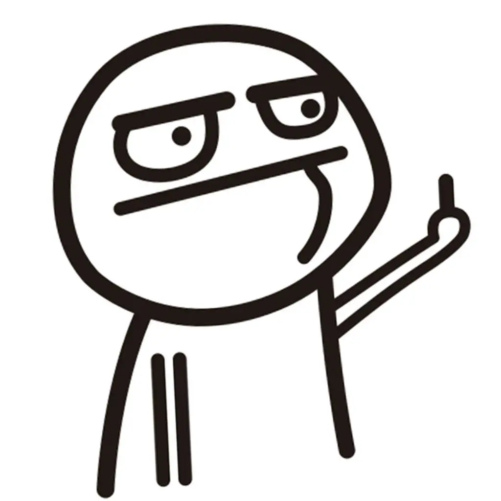 

Cartoon JDM Funny Middle Finger Reflective Sticker for Car Laptop Motorcycle Decal