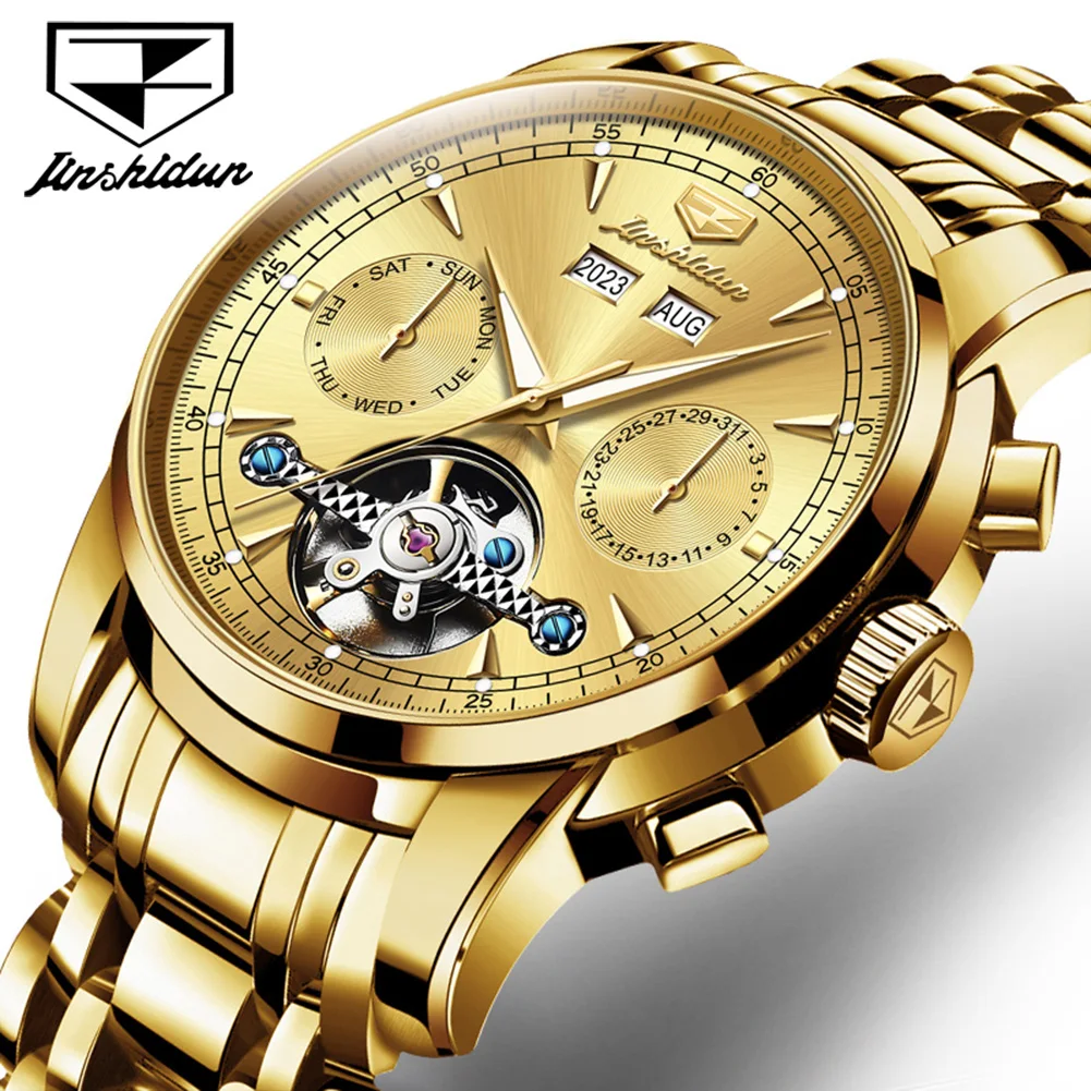 JSDUN High Quality Classic Man Watch New Multifunction Fashion Automatic Mechanical Watches for Men Trend Luxury Wrist Watch Men