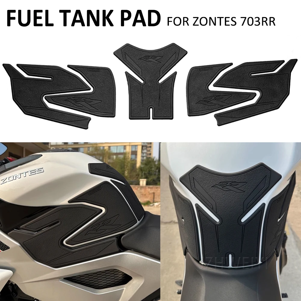 

FOR ZONTES 703RR 703 RR Motorcycle New Rubber Anti Slip Waterproof Fuel Tank Cap Pad Side Knee Grip Decal Protector Sticker Pads