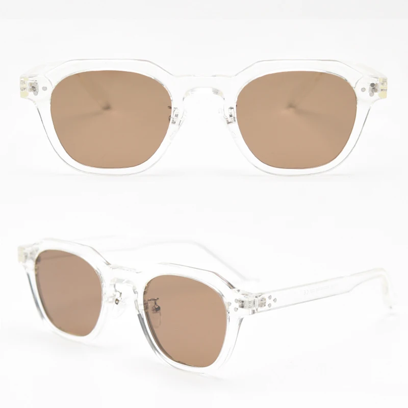 Peekaboo Retro-Sonnenbrille im koreanischen Stil für Damen, TR90-Rahmen, Polygon-polarisierte Sonnenbrille, UV400, männlich, grün, braun, 2023, Sommer – Detail 11