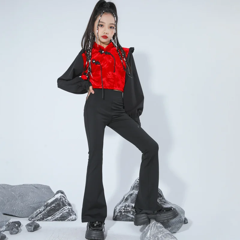 Kinderkostüme im chinesischen Stil, klassischer Tanz, Straßentanzkostüme für Kinder, Jazzkleidung für Mädchen