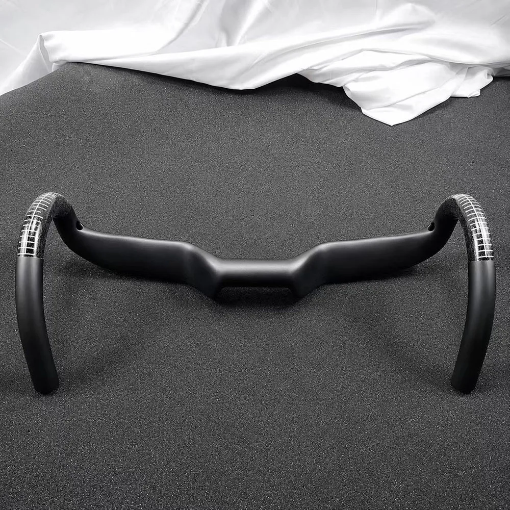 T1000 Carbon Gravel Road Bike Handlebar 30mm Rise Full Carbon Integrated Cockpit Internal Cable Routing