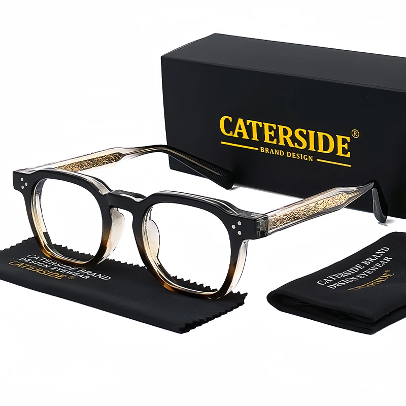 CATERSIDE Trend Anti-Blaulicht-Brille für Damen, TR90-Rahmen, hochwertige Retro-Quadrat-Computer-Lesebrille für Herren, optische Brillen – Detail 2
