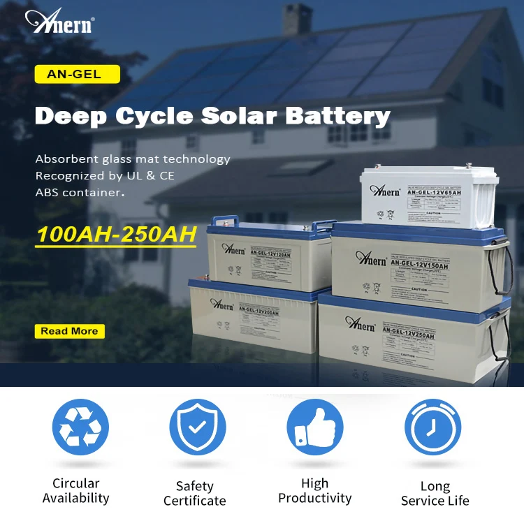 Home solar energy storage 12 volt agm gel lead acid battery