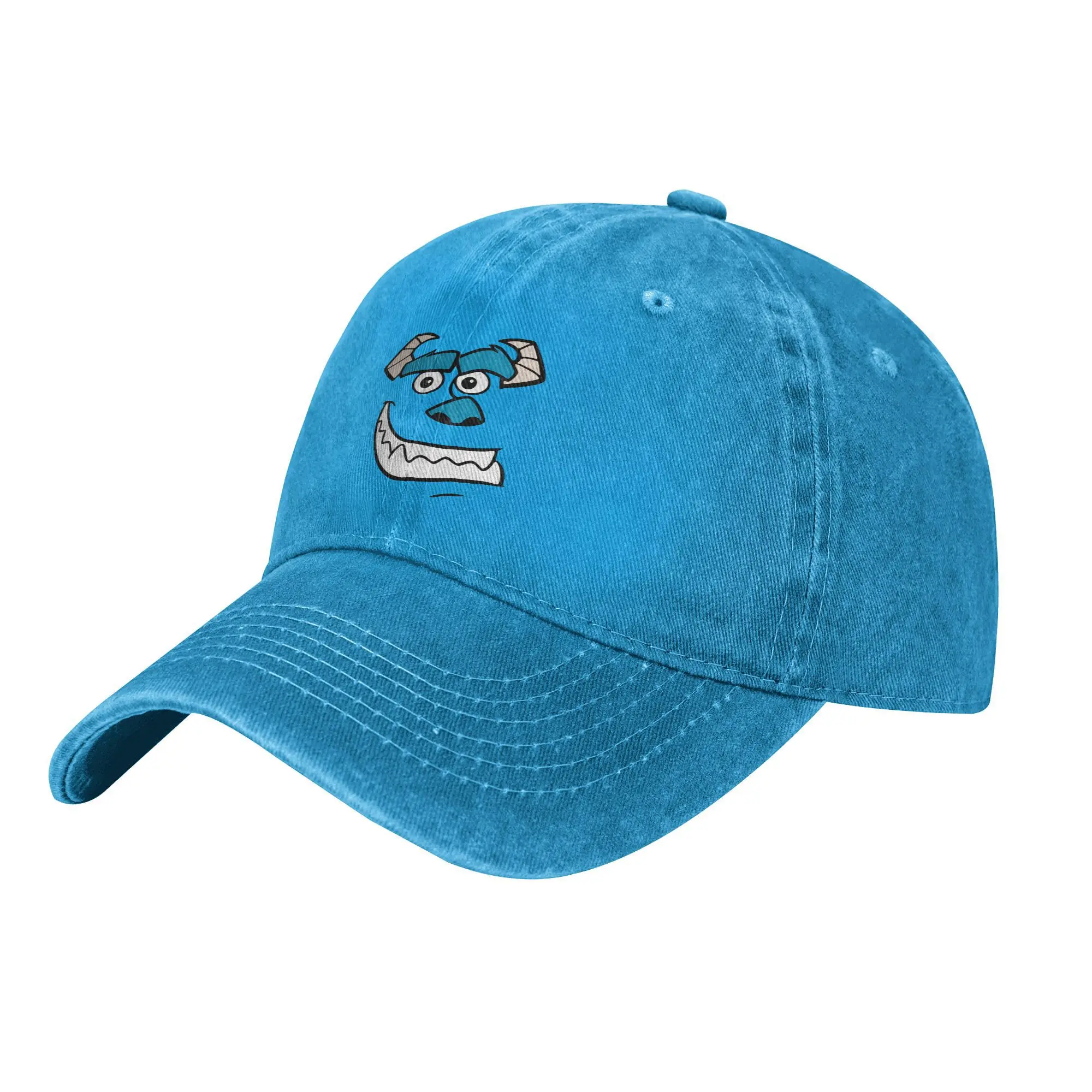 Monsters, Inc. Sulley Face Unisex Style Baseball Cap  Distressed Cotton Caps Hat Vintage Outdoor Running Golf Fit Snapback Hat