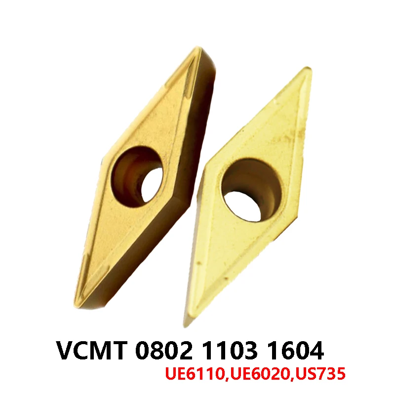 

Original Inserts VCMT160404 UE6020 VCMT160408 US735 UC5115 VCMT080202-MV VCMT110304 UE6110 Lathe Cutter Tools VCMT 160404 080202