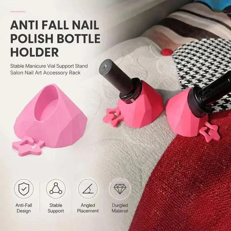 Anti Tip Nail Polish Desktop Display Rack Cosmetic Holder Nail Art Supply Storage Organizer
