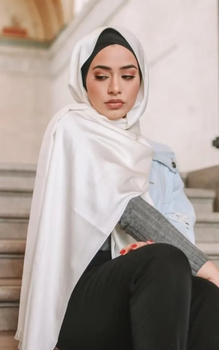 Hijabs de satén Premium para mujer, bufanda de gasa musulmana, turbantes, pañuelo para la cabeza, Foulard, Hijab femenino, 2022