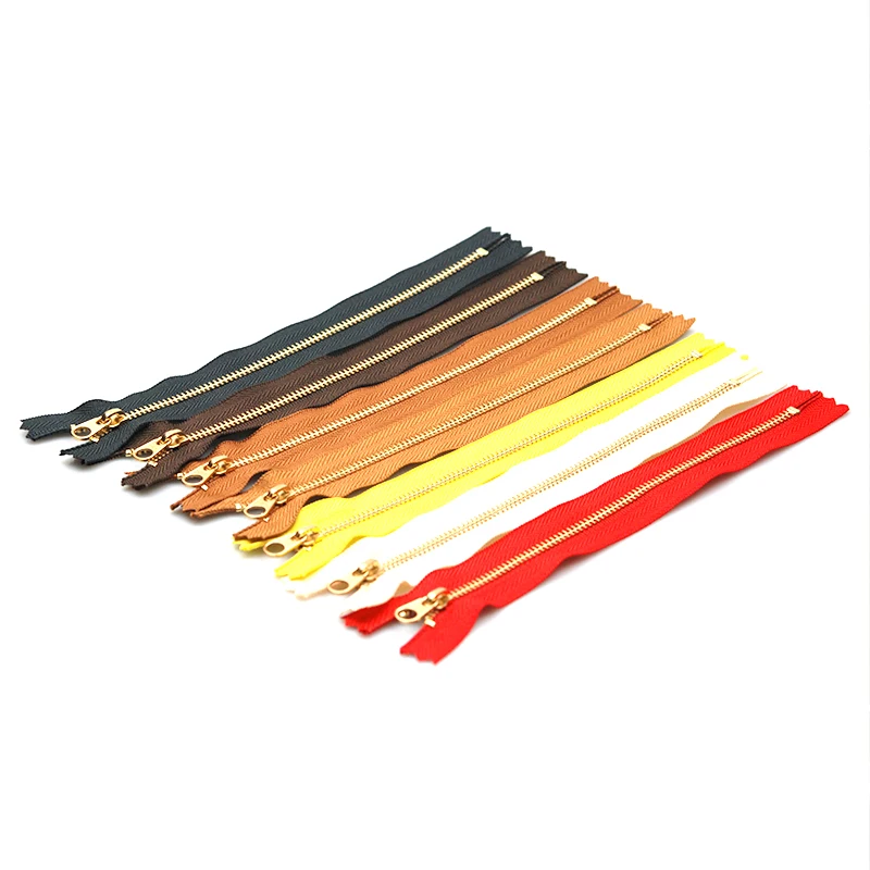 YKK No.3 Metal Tooth Bright Silver Finied Zipper 20cm Handmade DIY Leather Bag Accories Zipper Home Sewing Materials