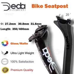 Official Deda Seatpost Super Zero Full Carbon Seatpost 20 Degrees Black Matte Road/MTB 350/400mm Seat Post Bicycle Accessories