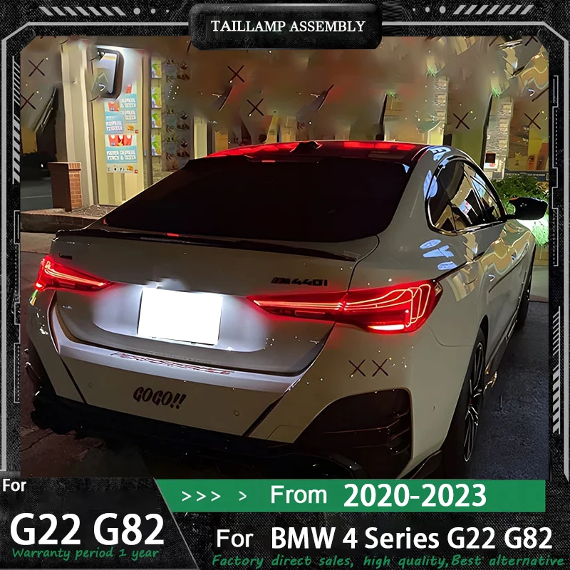

Автомобильные фары для BMW M4 серии 4, светодиодный задний фонарь 2020-2023 G22 CSL, задний стоп-сигнал, стоп-сигнал, DRL, задний ход, автомобильные аксессуары
