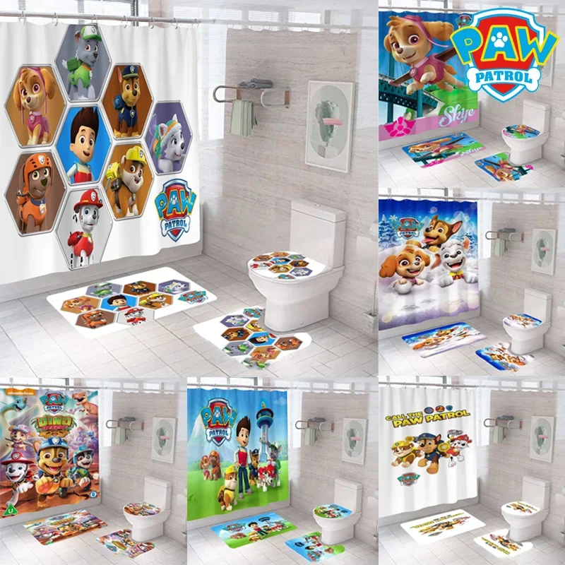 

PAW Patrol Chase Waterproof Shower Curtain Mildew Proof Durable Bathroom Printed Bathtub Curtains Children Bathroom Accessories