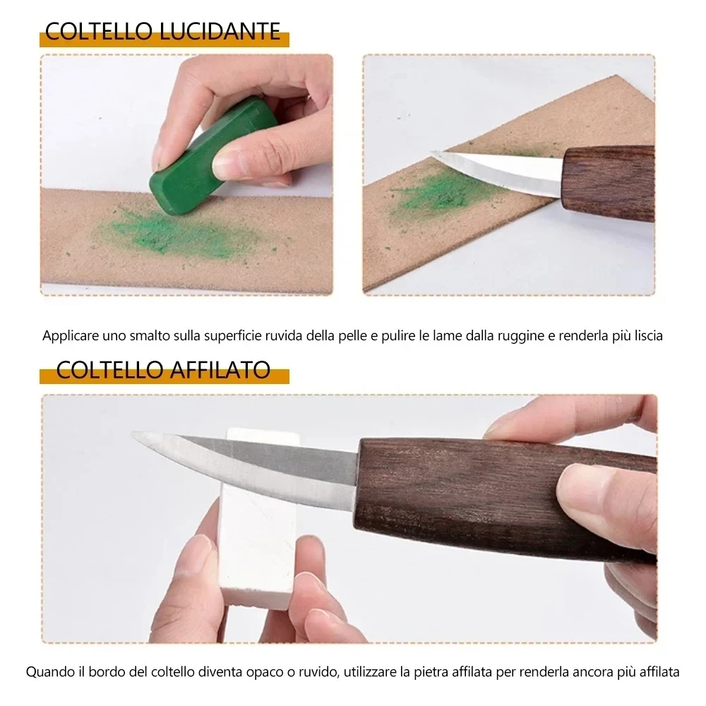 8pcs Wood Carving Kit Wood Carving Tools Hand Carving Knife Set with Needle File Wood Spoon Carving Kit for Beginners Whittling image 5