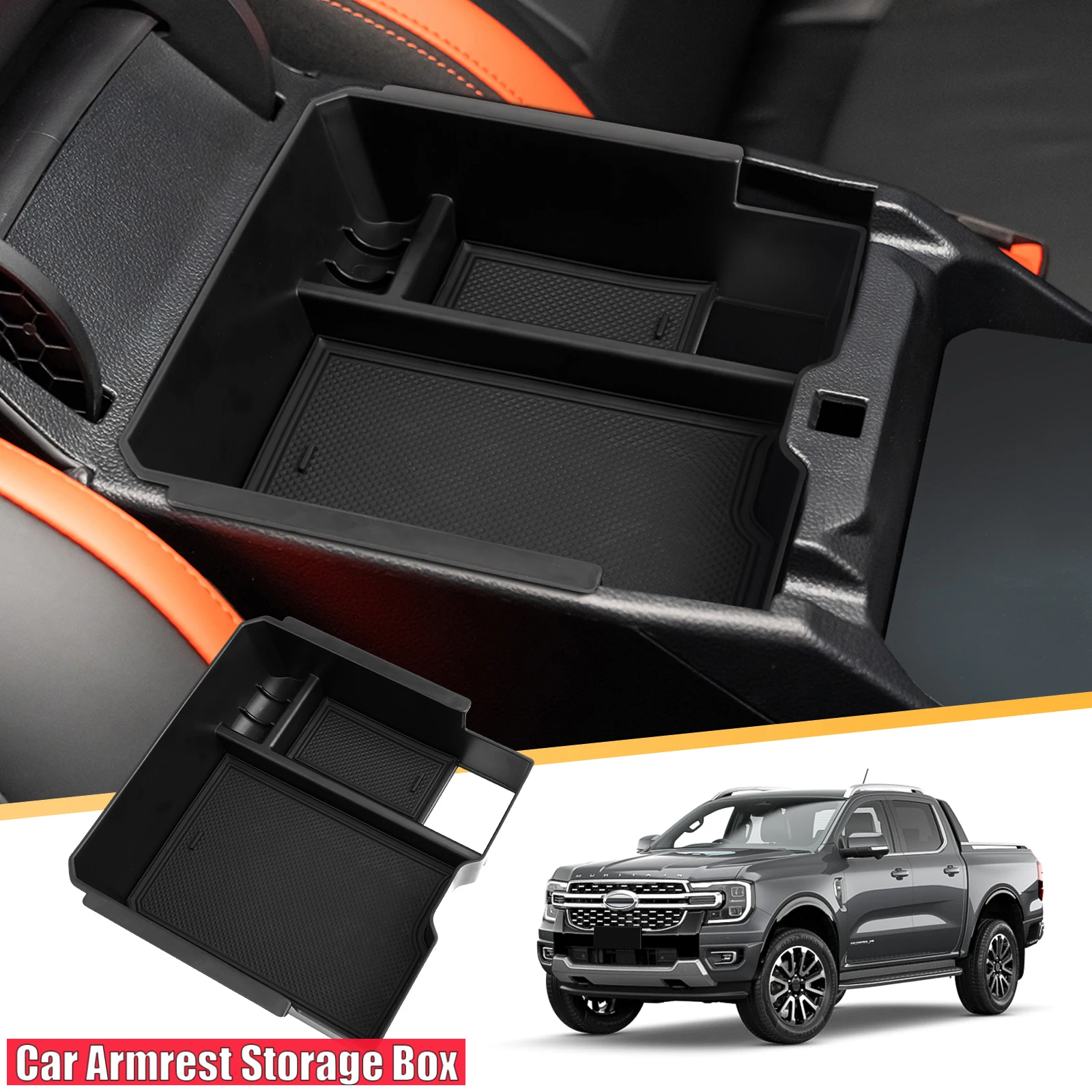 

Центральный ящик для хранения автомобиля для Ford Ranger T9 2023 2024 2025, электронный тормоз, авто интерьер Ford Ranger T9 2024, аксессуары