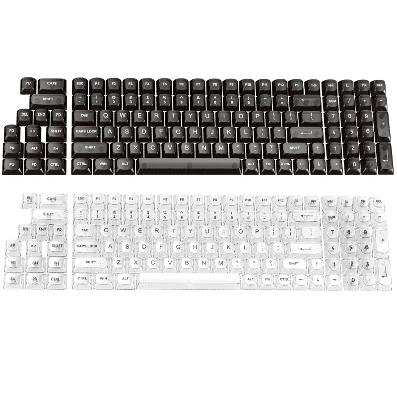 Clear Keycaps 115Key OEM Keycap for MX Structure Mechanical Keyboards Improve Typing Experience Wide Compatibility