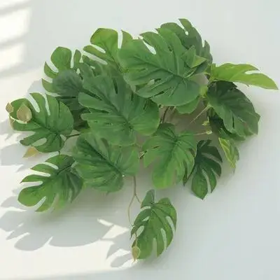 

Simulated Plant Green Lifelike Hanging Leaf Ornament For Terrarium Decor Reptile Climbing Hideout Artificial Plants Indoor Live